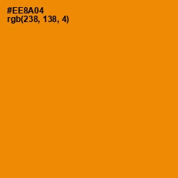 #EE8A04 - Tangerine Color Image