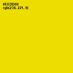 #EEDD00 - School bus Yellow Color Image