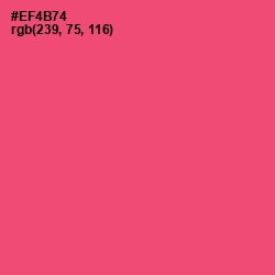 #EF4B74 - Wild Watermelon Color Image