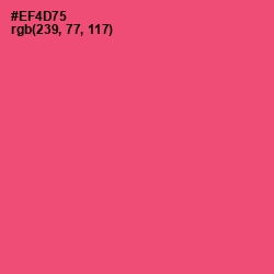 #EF4D75 - Wild Watermelon Color Image