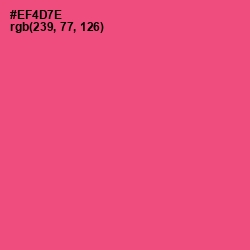 #EF4D7E - Wild Watermelon Color Image