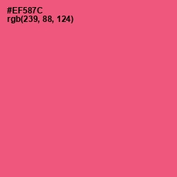 #EF587C - Wild Watermelon Color Image