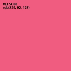 #EF5C80 - French Rose Color Image