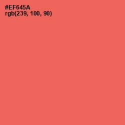 #EF645A - Persimmon Color Image