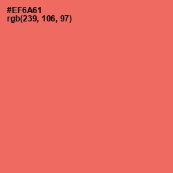 #EF6A61 - Sunglo Color Image