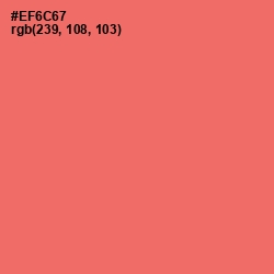 #EF6C67 - Sunglo Color Image