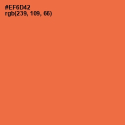 #EF6D42 - Burnt Sienna Color Image