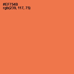 #EF754B - Burnt Sienna Color Image