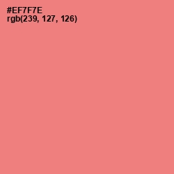 #EF7F7E - Brink Pink Color Image