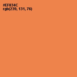 #EF834C - Tan Hide Color Image