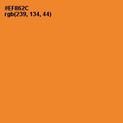 #EF862C - Carrot Orange Color Image