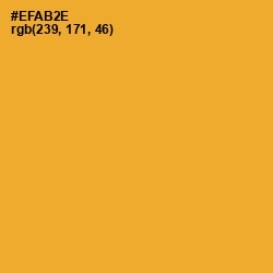 #EFAB2E - Fuel Yellow Color Image
