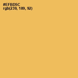 #EFBD5C - Saffron Mango Color Image