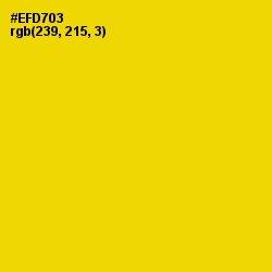 #EFD703 - Gold Color Image