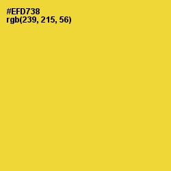 #EFD738 - Golden Dream Color Image