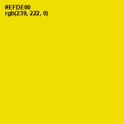 #EFDE00 - School bus Yellow Color Image