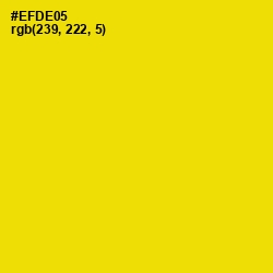 #EFDE05 - School bus Yellow Color Image