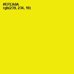 #EFEA0A - Lemon Color Image