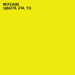 #EFEA0D - Lemon Color Image