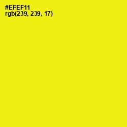 #EFEF11 - Lemon Color Image