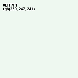 #EFF7F1 - Aqua Haze Color Image