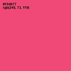 #F04977 - Wild Watermelon Color Image
