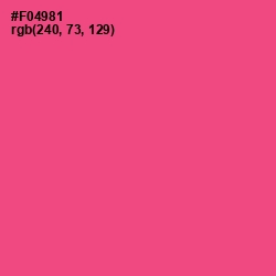 #F04981 - French Rose Color Image