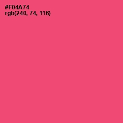 #F04A74 - Wild Watermelon Color Image