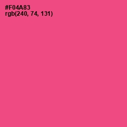 #F04A83 - French Rose Color Image