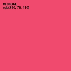#F04B6E - Mandy Color Image