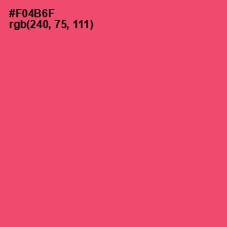 #F04B6F - Mandy Color Image