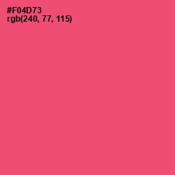 #F04D73 - Wild Watermelon Color Image