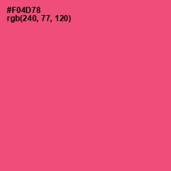 #F04D78 - Wild Watermelon Color Image