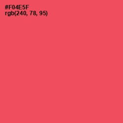 #F04E5F - Sunset Orange Color Image