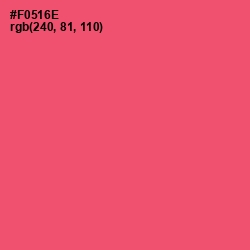 #F0516E - Carnation Color Image