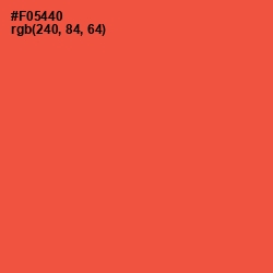 #F05440 - Sunset Orange Color Image