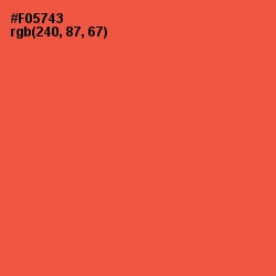 #F05743 - Sunset Orange Color Image