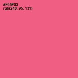 #F05F83 - French Rose Color Image