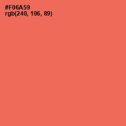 #F06A59 - Bittersweet Color Image