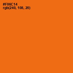 #F06C14 - Orange Color Image