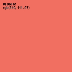 #F06F61 - Sunglo Color Image