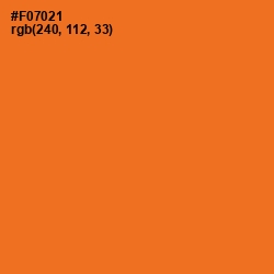 #F07021 - Burning Orange Color Image