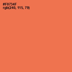 #F0734F - Burnt Sienna Color Image