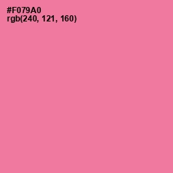 #F079A0 - Hot Pink Color Image