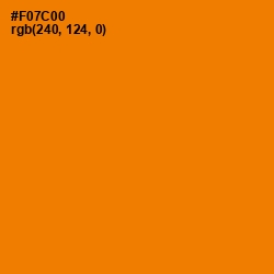 #F07C00 - Chilean Fire Color Image