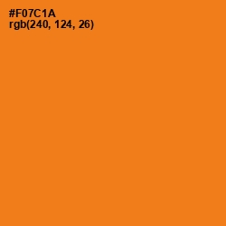 #F07C1A - Ecstasy Color Image