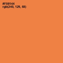 #F08144 - Tan Hide Color Image
