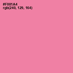 #F081A4 - Tickle Me Pink Color Image