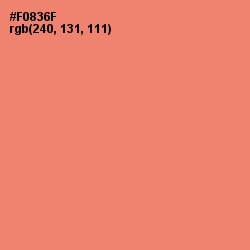 #F0836F - Salmon Color Image