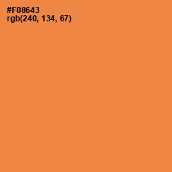 #F08643 - Tan Hide Color Image